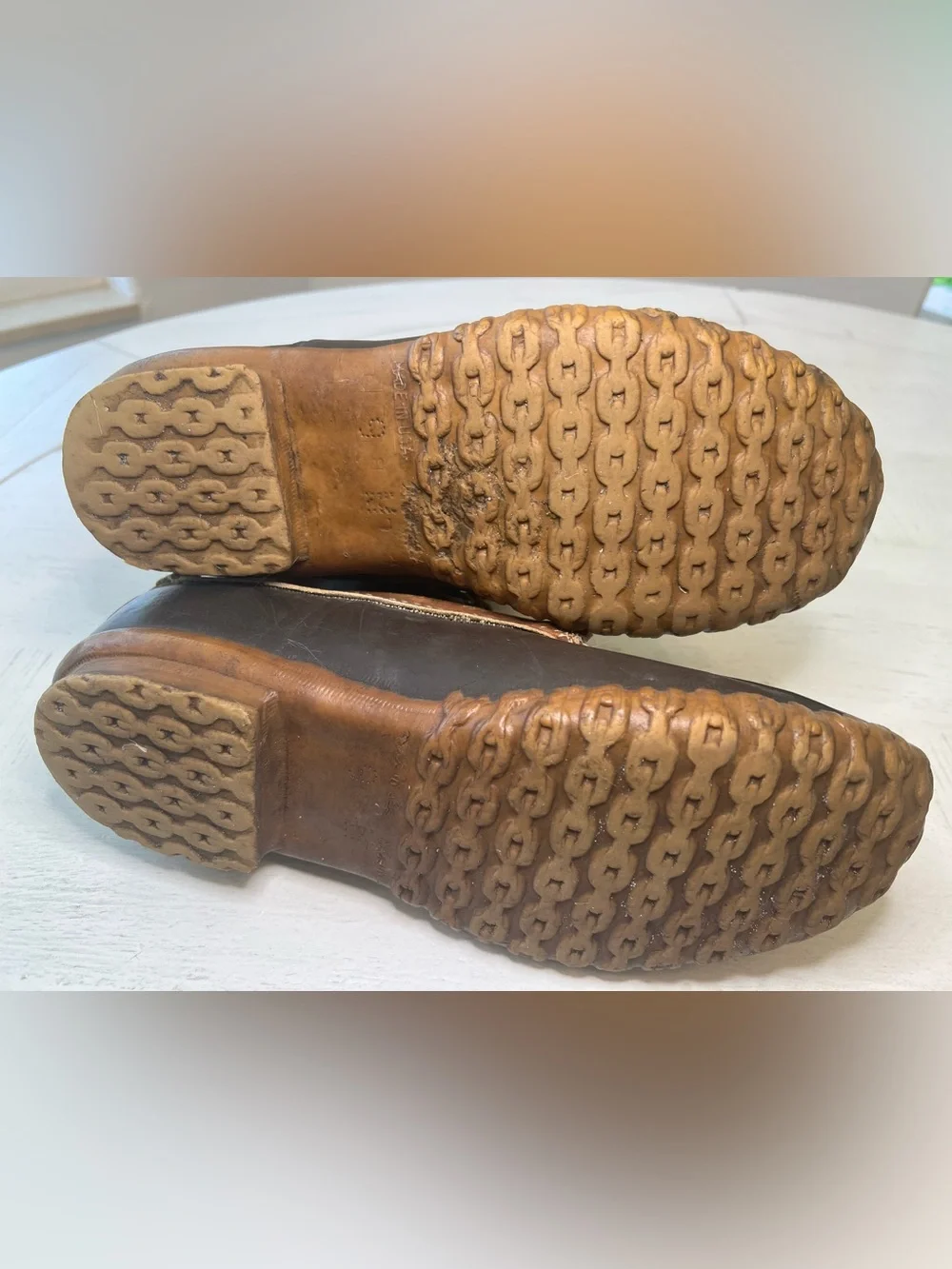 L.L. Bean Brown Leather Lace-Up Duck Boots